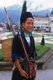Vietnam: Black Hmong girl with her distinctive pillbox hat, Sapa, Northwest Vietnam